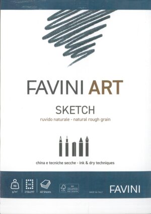 SKETCH RUVIDO NAT A4 90GR 40FF CHINA E TECNICHE SECCHE