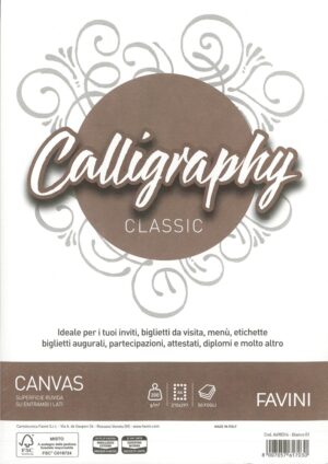 A4 RUVIDO 200 GRMQ BIANCO 50 PZ CALLIGRAPHY CLASSIC