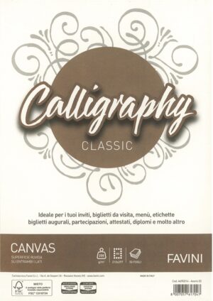 A4 RUVIDO 200 GRMQ AVORIO 50 PZ CALLIGRAPHY CLASSIC
