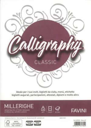 A4 MILLERIGHE 100 GRMQ 50 PZ CALLIGRAPHY CLASSIC