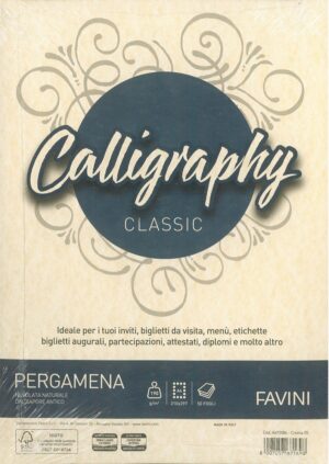 A4 PERGAMENA CREMA 190 GRMQ 50 PZ CALLIGRAPHY CLASSIC