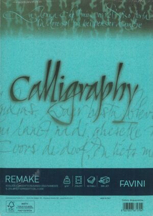 A4 ACQUAMARINA 250 GRMQ 50 PZ CALLIGRAPHY NATURE